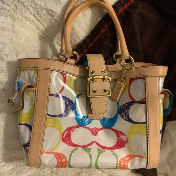 NWOT Coach Vintage Scribble Bag - Picture 1 of 7